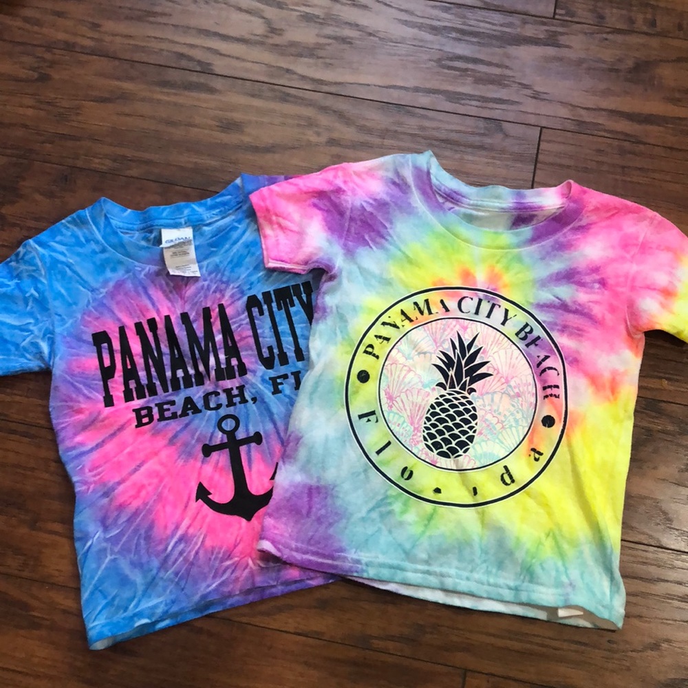 Girls Gildan tie dye shirts